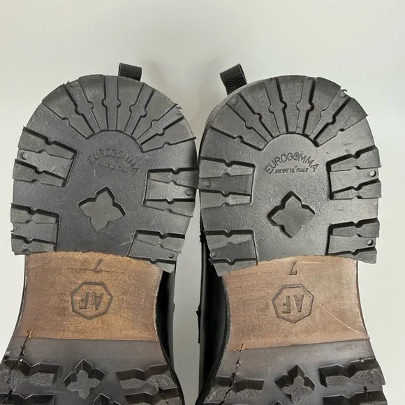 Men’s AF Ankari Floruss Combat Boots Black Size 7 Grunge Punk Biker Hipster Lug - Picture 10 of 14